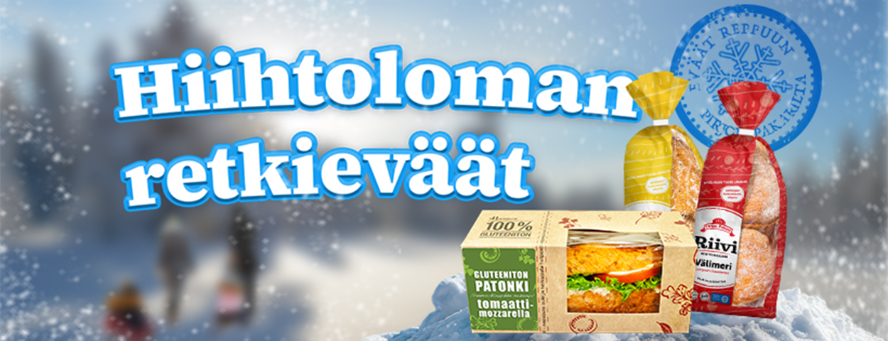 Hiihtoloman retkieväät lähileipomostasi tietenkin myös gluteenittomana